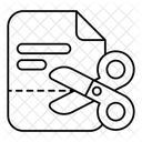Cut File Document Cut Icon