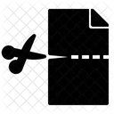 Cut File Cut Document Paper Cut File Scissors Icône