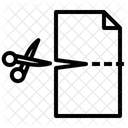 Cut File Cut Document Paper Cut File Scissors Icône
