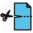 Cut File Cut Document Paper Cut File Scissors Icône