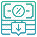 Cutinterestrate Lowinterestrate Interest Interestdecrease Deflation Icon