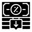 Cutinterestrate Lowinterestrate Interest Interestdecrease Deflation Icon