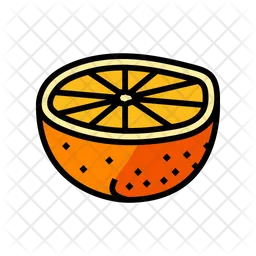 Cut Juicy Orange  Icon