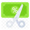 Cut Price Discount Cost Reduction Icon