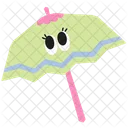 Cute Parasol Umbrella Icon