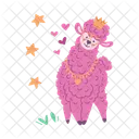 Cute Alpaca Llama Icon