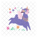 Cute Alpaca Animal Icon