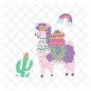 Cute Alpaca Llama Icon