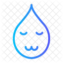 Cute Emoji Smileys Expression Emoticon Mineral Water Drop Blood Icon
