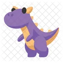 Dino Sticker Cute Allosaurus Icon