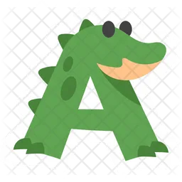 Cute Alphabet A Animal  Icon