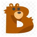 Cute Alphabet B Animal  Icon