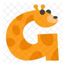 Cute Alphabet G Animal  Icon
