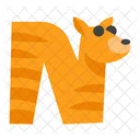Cute Alphabet N Animal  Icon