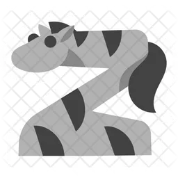 Cute Alphabet Z Animal  Icon