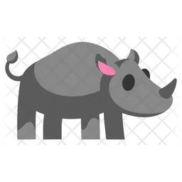 Cute Animal Rhinoceros  Icon