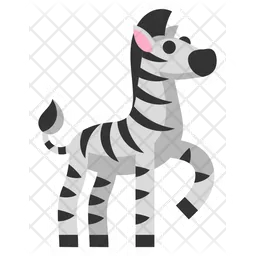 Cute Animal Zebra  Icon