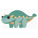 Dino Sticker Cute Ankylosaurus Icon
