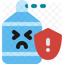 Cute Antiseptic Sanitizer attention  Icon