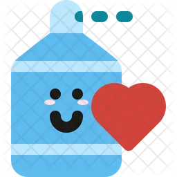 Cute Antiseptic Sanitizer love  Icon