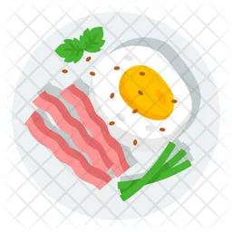 Cute Bacon and Egg  Icon