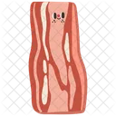 Cute bacon character  Icon