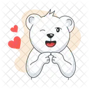Cute Bear Love Bear Love Teddy Icône