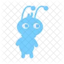 Cute Blue Alien Icon