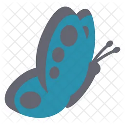 Cute Blue Butterfly  Side  Icon