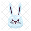 Cute blue rabbit  Icon