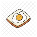 Bread With Egg Breakfast Fast Food Icon