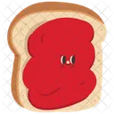 Bread Strawberry Jam Meal Icon