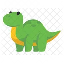 Dino Sticker Cute Brontosaurus Icon