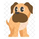 Cute Brown Dog  Icon