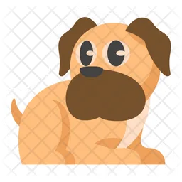 Cute Brown Dog on Relax  Icon