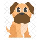 Cute Brown Dog Sit  Icon
