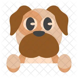 Cute Brown Hanging Dog  Icon