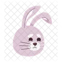 Cute bunny with relieved smile  Icon
