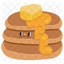 Cute butter pancakes character  Icon