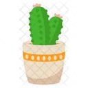 Cute Cactus with Aesthetic Pot  Icon