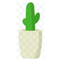 Cute Cactus with Minimalist Pot  Icon