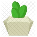 Cute Cactus with Minimalist Pot  Icon