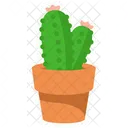 Cute Cactus with Pot  Icon