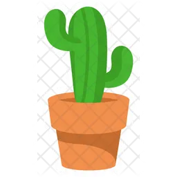 Cute Cactus with Pot  Icon