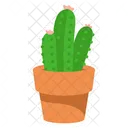 Cute Cactus with Pot  Icon