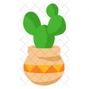 Cute Cactus with Rounded Pot  Icon