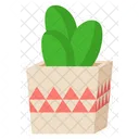 Cute Cactus with Vintage Pot  Icon