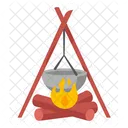 Camp Cooking Fire Icon
