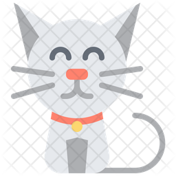 Cute cat icon. pink cat icon on white background. happy cat icon standing  and modern for illustration. 7410223 Vector Art at Vecteezy
