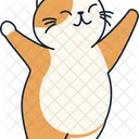 Cute Cat Happy  Icon